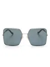 ETRO LUXURY METAL OVERSIZE-FRAME SUNGLASSES