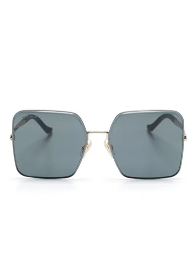 Etro Luxury Metal Oversize-frame Sunglasses In Blue