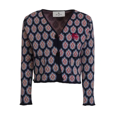 Etro Kids' Maglione Pegaso In Blue