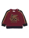Etro Pegaso-intarsia Sweater In Bordeaux