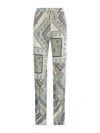 Etro Printed Leisure Pants With Drawstrings In Majolica