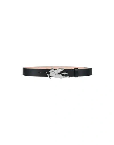 Etro Man Belt Black Size 38 Soft Leather