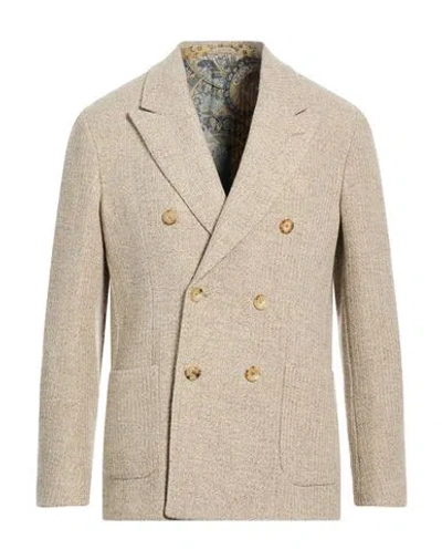 ETRO ETRO MAN BLAZER BEIGE SIZE 38 WOOL, CASHMERE