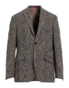 Etro Man Blazer Black Size 38 Alpaca Wool, Wool, Polyamide In Black