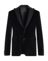 Etro Man Blazer Black Size 36 Cotton, Viscose, Elastane In Black