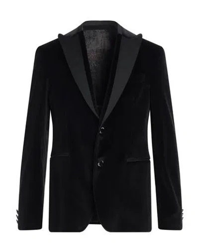 Etro Man Blazer Black Size 36 Cotton, Viscose, Elastane