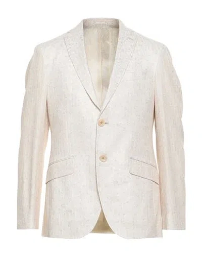 Etro Man Blazer Ivory Size 44 Viscose, Linen In White