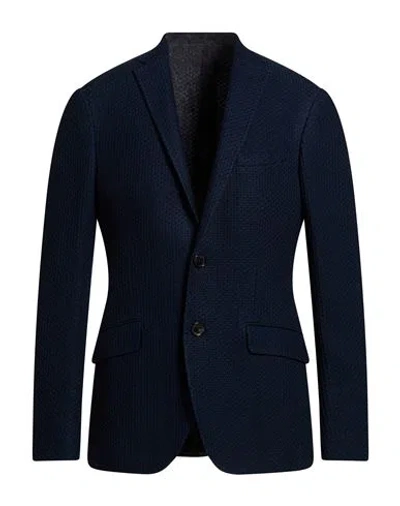 Etro Man Blazer Midnight Blue Size 42 Cotton