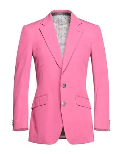 Etro Man Blazer Pink Size 44 Cotton