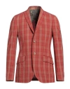 Etro Man Blazer Red Size 48 Wool, Silk In Red