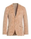 Etro Man Blazer Sand Size 38 Cotton In Neutral