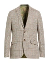 Etro Checked Houndstooth Blazer In Brown