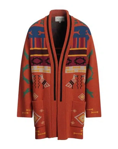 Etro Man Cardigan Orange Size L Wool