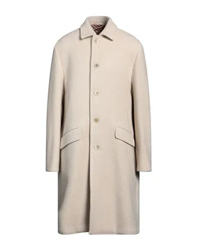 Etro Man Coat Beige Size 40 Wool, Cashmere