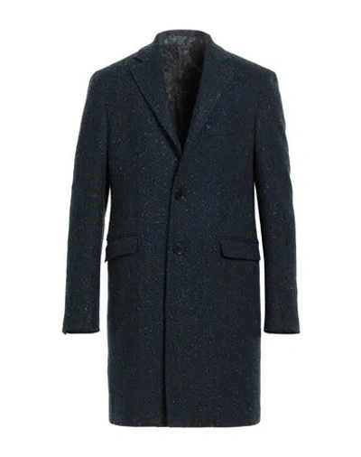 Etro Man Coat Midnight Blue Size 42 Virgin Wool
