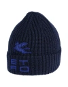 Etro Man Hat Midnight Blue Size Onesize Wool