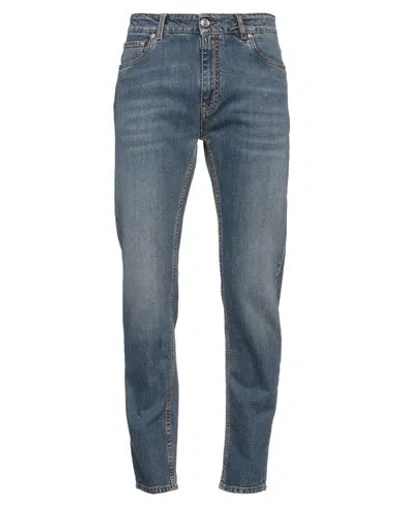 Etro Man Jeans Blue Size 34 Cotton, Elastane