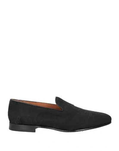 Etro Man Loafers Black Size 8 Textile Fibers