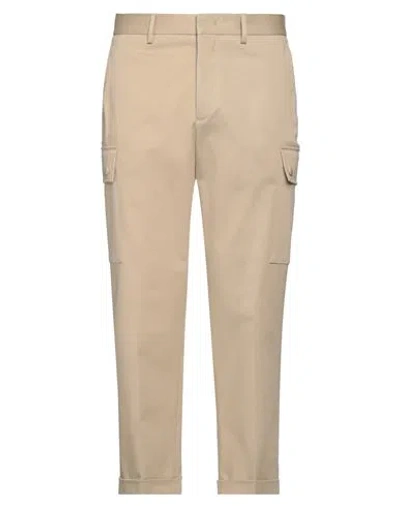 Etro Man Pants Beige Size 36 Cotton, Elastane In Brown