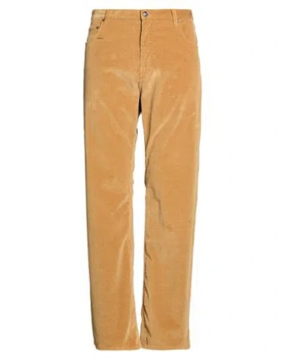 Etro Man Pants Camel Size 33 Cotton, Elastane In Neutral
