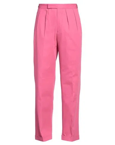 Etro Man Pants Fuchsia Size 36 Cotton In Pink