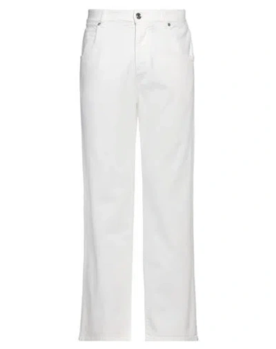 Etro Man Pants Ivory Size 31 Cotton, Elastane In White