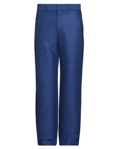 Etro Man Pants Light Blue Size 34 Virgin Wool, Polyamide, Elastane
