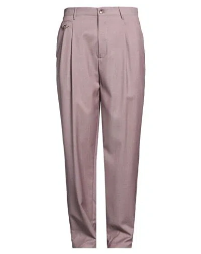 Etro Man Pants Mauve Size 38 Wool In Pink