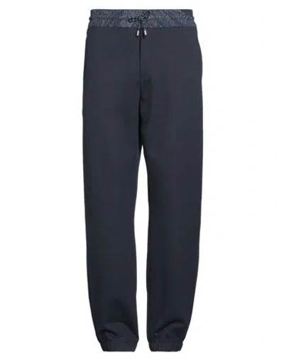 Etro Man Pants Midnight Blue Size L Polyester, Cotton, Elastane