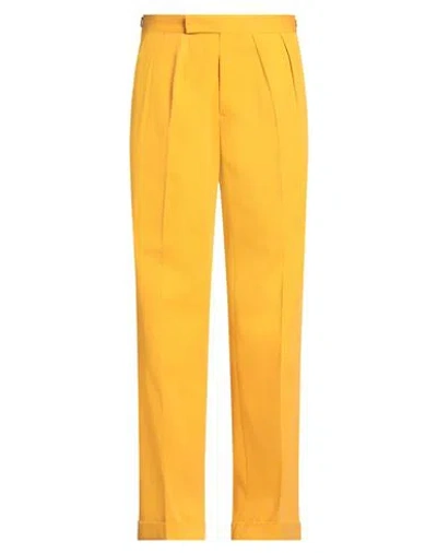 Etro Man Pants Yellow Size 40 Cotton