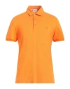 Etro Man Polo Shirt Orange Size M Cotton