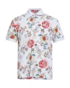 Etro Man Polo Shirt White Size L Cotton In Neutral