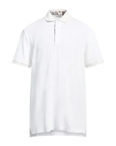 Etro Man Polo Shirt White Size Xxxl Cotton