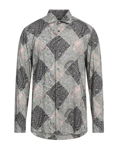 Etro Man Shirt Black Size 16 ½ Viscose