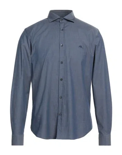 Etro Man Shirt Blue Size 15 ½ Cotton, Elastane