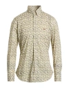 Etro Man Shirt Ivory Size 17 Cotton, Elastane In Neutral