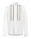 Etro Man Shirt Ivory Size 17 ½ Cotton, Silk In White