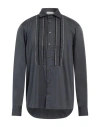 Etro Man Shirt Lead Size 19 Cotton, Silk In Grey