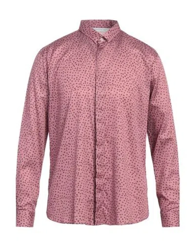 Etro Man Shirt Mauve Size 17 Cotton In Purple