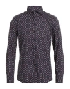 Etro Man Shirt Midnight Blue Size 17 ½ Cotton, Elastane In Blue