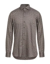 Etro Man Shirt Military Green Size 17 ½ Cotton In Brown