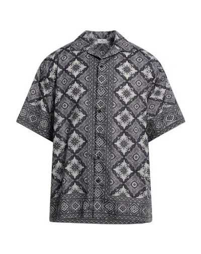 Etro Floral Bowling Shirt In Blue