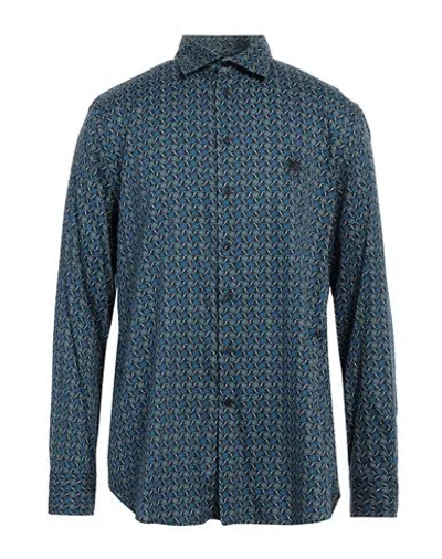 Etro Man Shirt Navy Size 17 ¾ Cotton In Blue