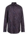 Etro Man Shirt Purple Size 17 ¾ Cotton