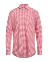 Etro Man Shirt Red Size 17 ½ Cotton In Pink