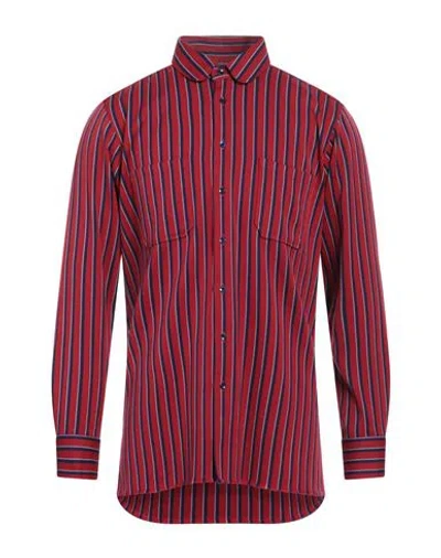 Etro Man Shirt Red Size S Wool, Cotton