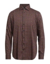 Etro Man Shirt Rust Size 15 ¾ Cotton In Brown