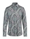Etro Man Shirt Sky Blue Size 15 ¾ Cotton