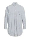 Etro Man Shirt Sky Blue Size S Cotton In Blue