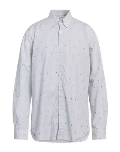 Etro Man Shirt White Size 18 Cotton
